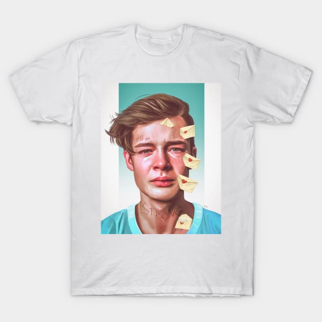 Crying boy T-Shirt by ElenaM